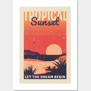 Tropical Sunset Posters and Art